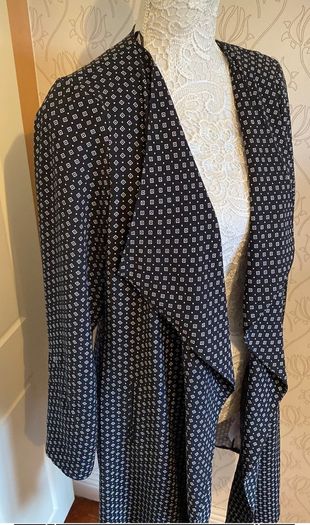 coat dressy light jacket black and cream