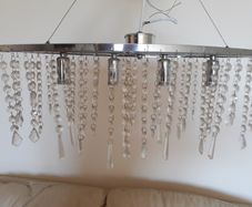 Crystal Chandelier Ceiling Lights 4 bulbs chrome color kayak shape ceiling lamp