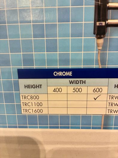 ATC Pacific chrome towel rail - 800mm x 600mm