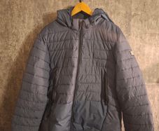Scotch & Soda Men's Short Quilted With Detachable Hood Jacket Blue XL