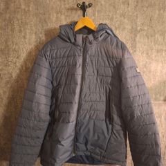 Scotch & Soda Men's Short Quilted With Detachable Hood Jacket Blue XL
