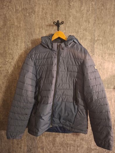 Scotch & Soda Men's Short Quilted With Detachable Hood Jacket Blue XL