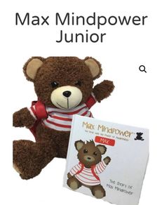 Max Mind power sensory bear with book - as new