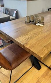 Ex Display Solid Heavy Oak Dining Table 180cm
