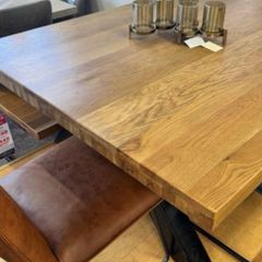 Ex Display Solid Heavy Oak Dining Table 180cm