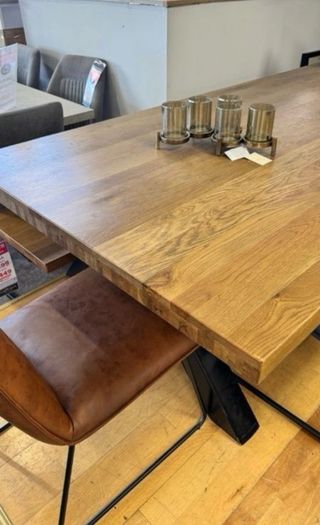 Ex Display Solid Heavy Oak Dining Table 180cm