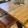 Ex Display Solid Heavy Oak Dining Table 180cm Image 5