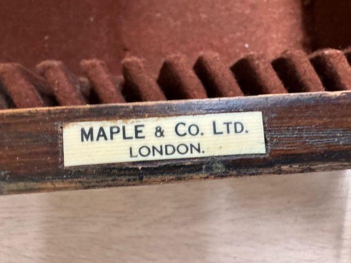 Antique Oak Maples Cutlery Canteen