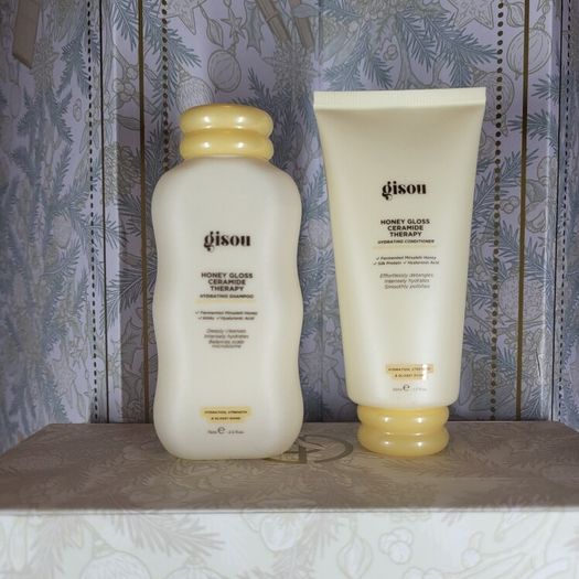 Gisou Honey Gloss Ceramide Therapy Hydrating Shampoo +Conditioner 75mls