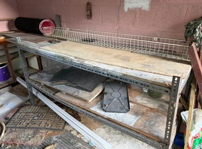 Metal shelves for shed / garage