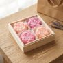 Beautiful Rose-Shaped Candle Set in Wood Box - Perfect Gift Image 2