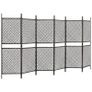 Fence Panel Poly Rattan 3.6x2 m Brown Image 2