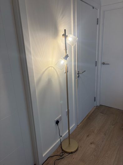floor lamp gold and glass