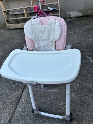 high chair pink, jole, 6-in-1 multifunctional