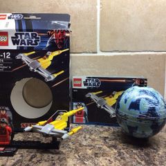 Star Wars naboo starfighter  & naboo Lego set no 9674 - full and complete!!