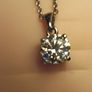 Rhodium Plated Sterling Silver 1ct Moissanite Solitaire Pendant and Chain Image 8