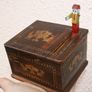 Vintage WOOD JAPANESE Cigarette Dispenser 4" x3,4" H-2,4" Image 4