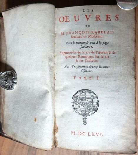 Les Oeuvres de M. Francois Rabelais, Docteur en Medecine, 1666, Rare French