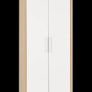 Seville White and Oak Wardrobes (X2) and Chest of Drawers (X1) Image 3