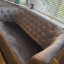 Olive Green Velvet Loveseat / Compact 2 Seater Sofa Image 5