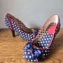 Ruby Shoo Retro Polka Dot Heels with Satin Bows - Size UK 6 / EU 39 Image 2
