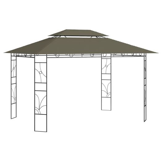 Garden Pavilion Antique Brown 4 m Iron