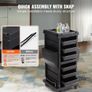 Ultimate Salon Trolley Cart, Lockable Beauty Salon Cart for Stylist with 6 Removable Drawers & Tool Holder, Plastic Hairdressing Rolling Cart with Lockable Image 2