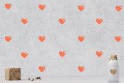 Heart Stickers, Removable Wallpaper, Heart Pattern Decals, Wallpaper decal, Heart Decals, Wall Art, vinyl hearts, Children Wall Decal