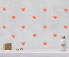 Heart Stickers, Removable Wallpaper, Heart Pattern Decals, Wallpaper decal, Heart Decals, Wall Art, vinyl hearts, Children Wall Decal