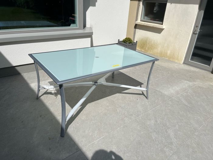 Glass garden table