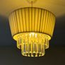 Crystal drop fabric lampshade Image 2