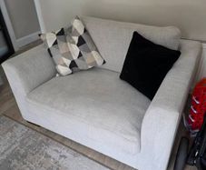 1.5 seater sofa. Diamond furniture. Rachel snuggler