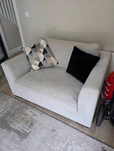 1.5 seater sofa. Diamond furniture. Rachel snuggler