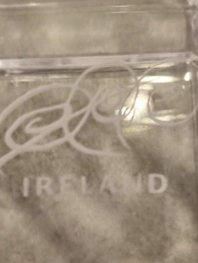 Rare find This is a 24% lead crystal box made in Italy Engraved by Dublin crystal 2000 Ireland Glass Trinket Box. Highly Collectable.