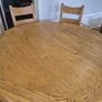 5ft Round Solid Oak Dining Table & 6 Solid Chairs Image 7