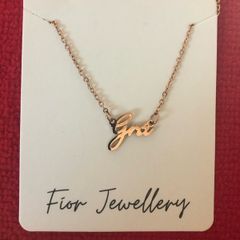 New gold plated Gra necklace made in Ireland
