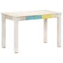 Dining Table White 120x60x76 cm Solid Mango Wood Image 2