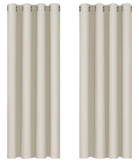 Light beige black out curtains 54" x 46"