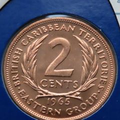 Grenada 1965 Vintage Coin Stamp cover BUNC