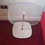 Glass & white modern bedside tables x2 Image 2
