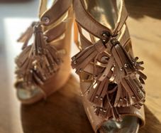 Karen Millen Leather High Heel Slingback Shoes