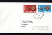 1968 Ireland Europa (CEPT) Commemorative Stamp Plain First Day Cover (FDC) With Baile Atha Cliath (Dublin) cancel