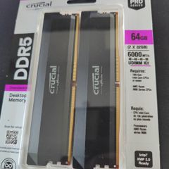 Crucial Pro Ddr5 Ram 64gb Kit (2x32gb) 6000mhz Cl40