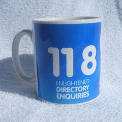118 90 DIRECTORY ENQUIRIES (Ireland) - a scarce promotional mug for the launch of the new 118 Directory Enquiries services in Ireland (early 2000s)
