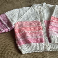 Hand knit Baby Cardigan