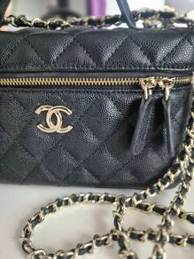 1:1 Quilted Leather Bag Gold Hardware New