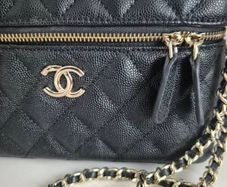 1:1 Quilted Leather Bag Gold Hardware New