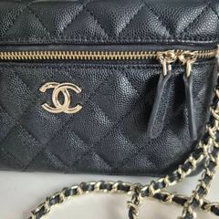 1:1 Quilted Leather Bag Gold Hardware New