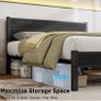 King Size Bed Frame with Wooden Headboard Image 6