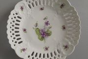 Vintage Sweet Violet - Lattice Edge Porcelain Plate
